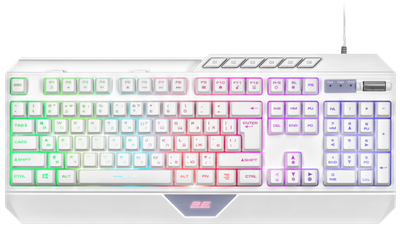 Клавіатура дротова 2E GAMING KG315 RGB White (2E-KG315UWT)