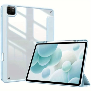 Чохол Clear Acrylic Xiaomi Pad 8 / Pad 8 Pro 11.2" (2025) з місцем для стилуса Блакитний