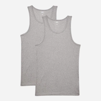 Набор маек мужских GAP 676666083 2XL 2 шт Серых (1161176643)
