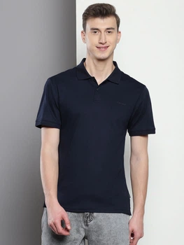 Поло длинное мужское Calvin Klein 833415780 2XL Синее (1161224645)
