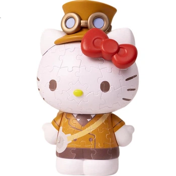 3D-JP Sanrio Hello Kitty Модная фигурка, 3D-пазл, украшение для дома, подарок на день рождения, ретро-футуристический стиль