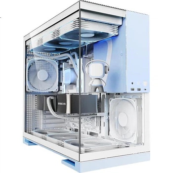 Корпус компьютерный GeometricFuture Model5 Wukong EATX с Type-C, розово-голубой