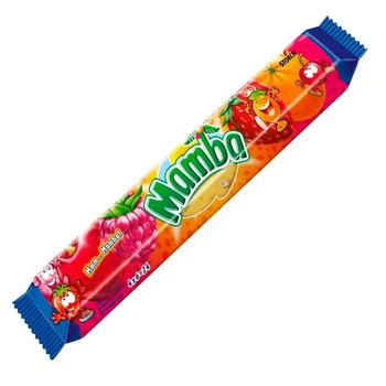 Жувальні цукерки Storck Mamba Fruit Mix Мамба фруктово ягідний Мікс 24шт Пластина 106г