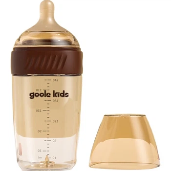 Бутылочка Goole Kids стеклянная с широким горлом антиколиковая, 240 мл