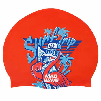 Шапочка для плавания детская M-D Junior FLAMINGO (силикон, красный) (M057206_Красный)