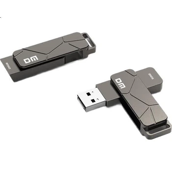 Флеш-накопичувач DM Daimai 256 ГБ USB 3.2 PD197 з металевим обертовим високошвидкісним зчитуванням/записом великої ємності для бізнесу, офісу, навчання, використання в автомобілі, міцний флеш-накопичувач