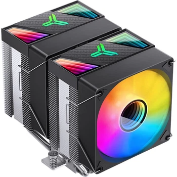 Повітряний кулер JONSBO CR-1400 DV2 версії ARGB для процесора з двома баштами (6 нікельованих теплових трубок/синхронізація ARGB/ШІМ/136 мм/багатоплатформний/термопаста в комплекті)