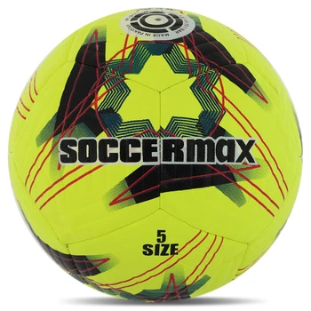 Мяч футбольный №5 PU ламинированный клееный SOCCERMAX FIFA FB-8467 (PU, желтый)