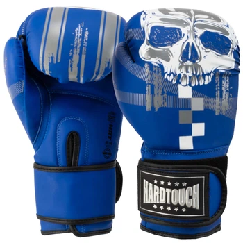 Рукавички боксерські на липучці PU HARD TOUCH BO-5230 Синій 10 унцій