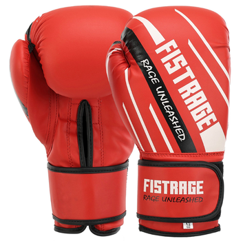 Перчатки боксерские PVC FISTRAGE VL-5119_Красный_14_унции