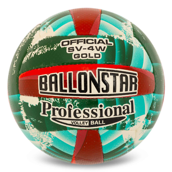 Мяч волейбольный PU BALLONSTAR VB-5214_Зеленый-красный