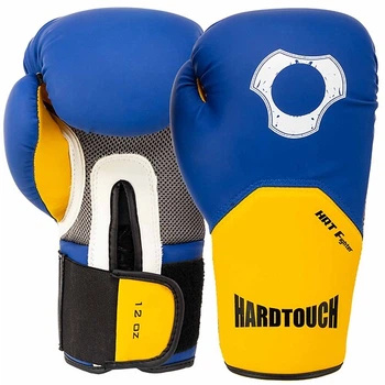 Перчатки боксерские PU HARD TOUCH BO-5242 10 унции Синий-желтый