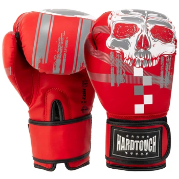 Рукавички боксерські на липучці PU HARD TOUCH BO-5230 Червоний 10 унцій