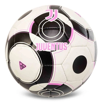 Мяч футбольный №5 PU Гриппи сшит вручную BALLONSTAR JUVENTUS FB-7583 Белый-черный-розовый