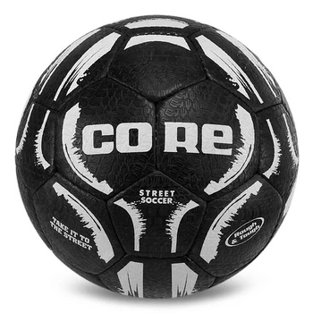 Мяч для уличного футбола №5 покрытие вспененная резина сшит вручную CORE STREET SOCCER FB-7943 №5 Черный-белый