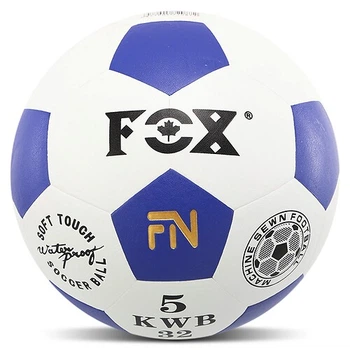 Мяч футбольный №5 PU ламинированный клееный FOX SOFT TOUCH FB-7628 Белый-синий