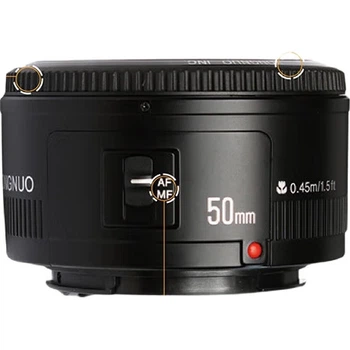Объектив YONGNUO YN50mm F1.8 стандартный автофокусный для Canon EF