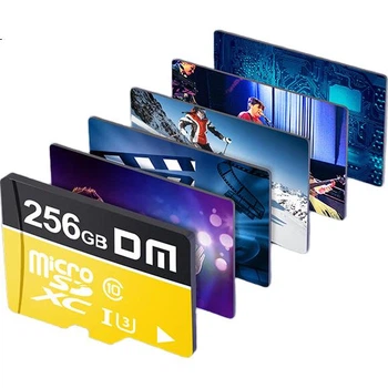 Карта памяти DM Daimai 256 ГБ TF (MicroSD), желтая, высокоскоростная карта памяти C10 для мобильных телефонов, видеорегистраторов и камер видеонаблюдения.