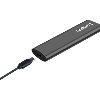 Портативний твердотільний накопичувач Lenovo (PSSD) 1 ТБ, ZX1 Type-C USB 3.1 з двома інтерфейсами, швидкість читання 560 МБ/с, пряме підключення до телефону, комп'ютер, сірий