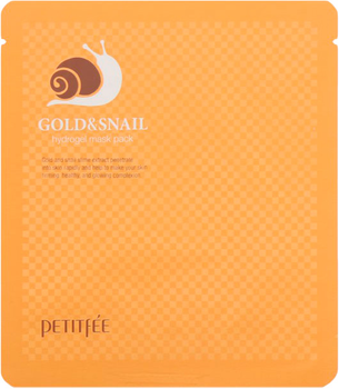 Гидрогелевая маска для лица с золотом и улиткой Petitfee Gold & Snail Hydrogel Mask Pack 30 г (8809239802889)