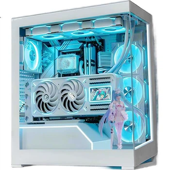 Корпус для настольного компьютера PHANTEKS NV5S белого цвета, без стоек, с панорамным обзором, форм-фактор E-ATX (поддержка водяного охлаждения 360 мм / двойной кабель RGB ARGB / Type-C 3.1 / совместимость с RTX 4080 Super)