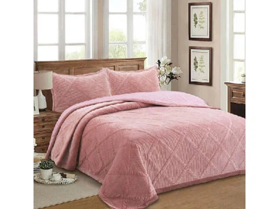 Покрывало двуспальное SOHO 200х230 см VELUR Pink (A120132)