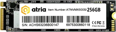 Твердотільний диск M.2 256GB ATRIA X500S (M.2 2280, NVMe PCIe 3.0)