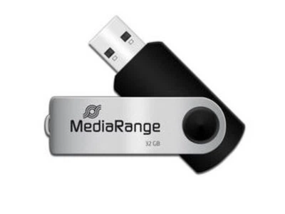 Флеш USB MediaRange USB2.0 32GB Black/Silver (MR911)