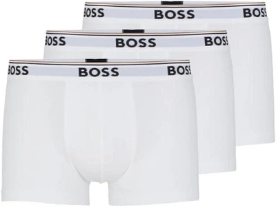 Набір чоловічих трусів боксерів з еластичної бавовни BOSS Power Trunks – 2XL – білий
