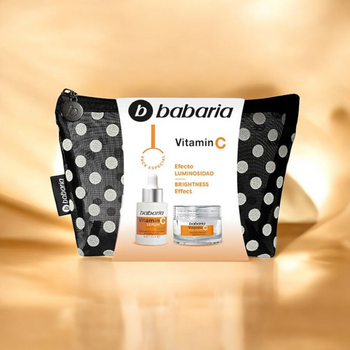 Косметический подарочный набор по уходу за лицом Babaria Vitamin C (Сыворотка и Крем в косметичке)