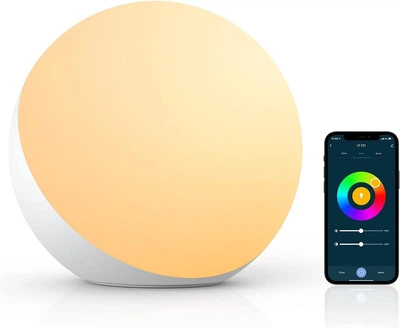 Приліжковий смарт-світильник Hevri RGB, з регулюванням яскравості, сумісний з Alexa і Google Home