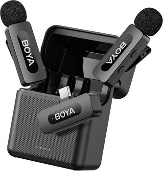 Бездротові петличні мікрофони BOYA BY-V30 USB-C (2 шт), 100 м, шумозаглушення, 36 год