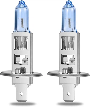 Лампы H1 12V 55W 4300K галогенные, автолампы желто-белый свет, 2 шт