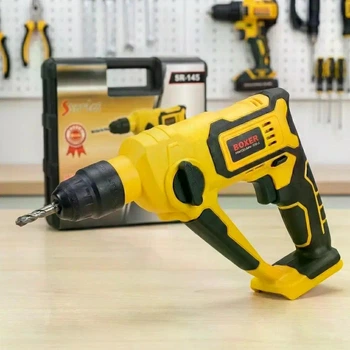 Перфоратор аккумуляторный ударный Boxer SDS+ 20.4 В 1 Дж комплект сверл и бит кейс (SR-145)