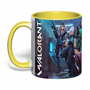 Чашка з друком "Valorant/Валорант" №6 (колір жовтий) (46370)