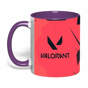 Чашка з друком "Valorant/Валорант" №5 (колір фіолетовий) (46331)