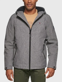 Мужская теплая куртка Tommy Hilfiger с подкладкой из шерпы 1160802363 (Серый L)