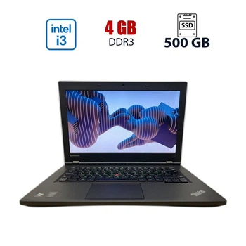 Ноутбук Lenovo ThinkPad L440 / 14" (1366x768) TN / Intel Core i3-4000M (2 (4) ядер по 2.40 - 2.4 GHz) / 4 GB DDR3 / 500 GB HDD / Intel HD Graphics 3000 / WebCam б/у