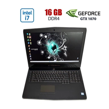 Ноутбук Dell Alienware 17 R5 / 17.3" (1920x1080) IPS / Intel Core i7-8750H (6 (12) ядер по 2.20 - 4.1 GHz) / 16 GB DDR4 / 128 GB SSD + 128 GB SSD + 1000 GB HDD / nVidia GeForce GTX 1070, 8 GB GDDR5, 256-bit / WebCam б/в