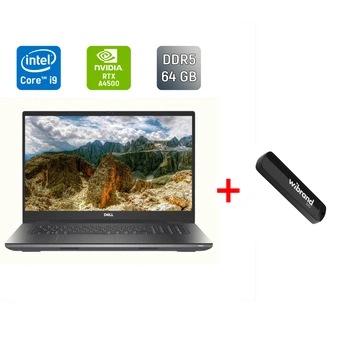 Мобильная рабочая станция Dell Precision 7770 / 17.3" (1920x1080) IPS / Intel Core i9-12950HX (16 (24) ядер по 3.6 - 5.0 GHz) / 64 GB DDR5 / 500 GB SSD / nVidia RTX A4500, 16 GB GDDR6, 256-bit / WebCam / Windows 11 б/у + Подарок Флэш-накопитель USB 32 GB
