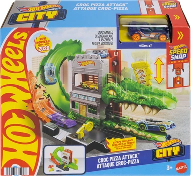 Автомобільний трек Mattel Hot Wheels CITY Крокодил – Атака піцерії JHL93 (194735334957)