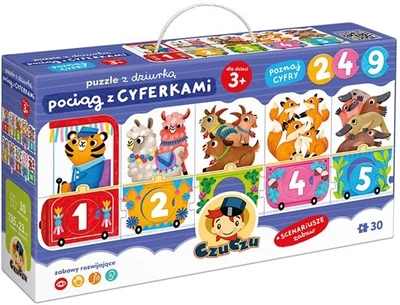Puzzle z dziurką CzuCzu Pociąg z cyferkami 30 elementów 94874 (5902983494874)
