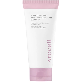 Очищувальна маска-пінка для обличчя з колагеном Arocell Super Collagen Ampoule Pack To Foam, 120 мл