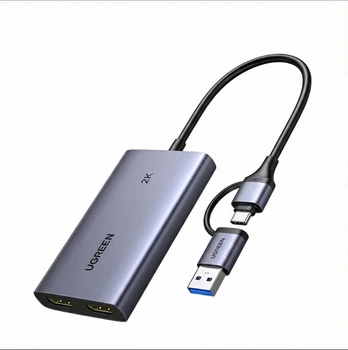 Картка відеозахоплення UGREEN CM726 4K@30Hz HDMI на USB-A USB-C 2K@30Hz YUY2/MJPEG