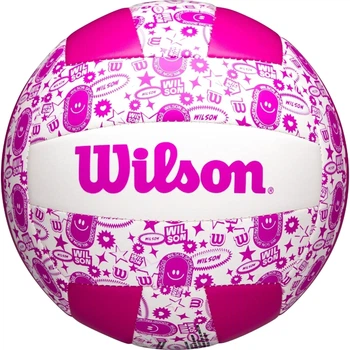 Мяч для пляжного волейбола Wilson STAMP розово-белый Размер 5 WV4007503XBOF