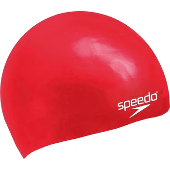 Шапочка для плавания детская Speedo PLAIN MOULDED SILICONE CAP JU красная 8-709900004