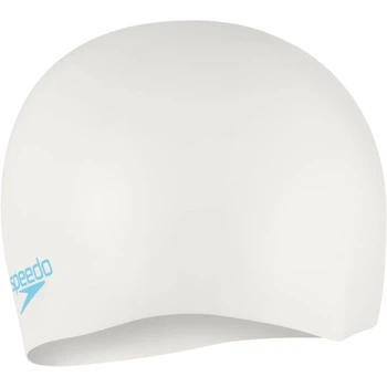 Шапочка для плавания детская Speedo PLAIN MOULDED SILICONE CAP JF/JM/JU бело-голубая 8-7099017621