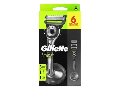 Станок для гоління GILLETTE 1шт з 3 змінними касетами Labs + 1 тримач