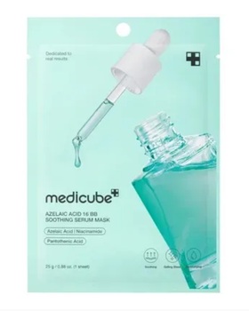 Успокаивающая тканевая маска-сыворотка с азелаиновой кислотой Medicube Azelaic Acid 16 BB Calming Serum Mask, 25г