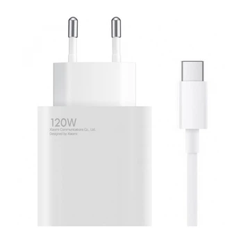 Сетевое зарядное устройство Xiaomi 120W HyperCharge Combo USB-A с кабелем USB-C Белое (BHR9462EU)